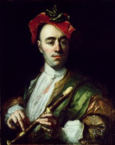 Portret van een Blokfluitspeler